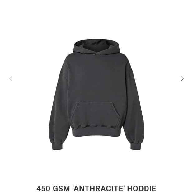 Velour Garments 후드 450gsm XL 미착용