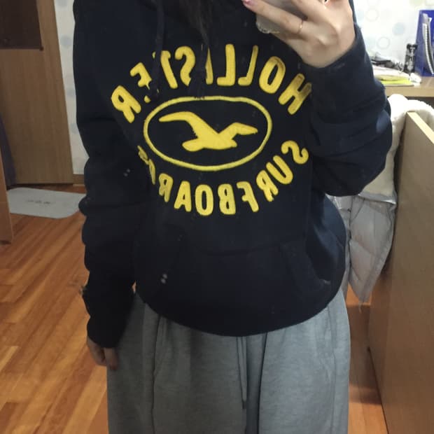 홀리스터 대장 로고 후드티