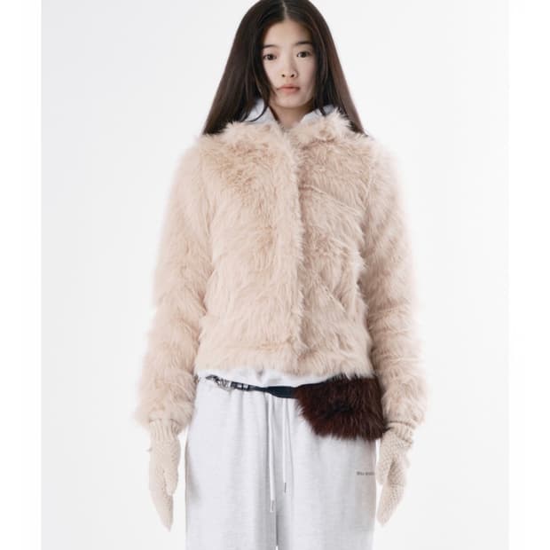 wsc아카이브 퍼 후드 베이지