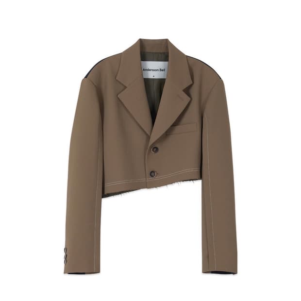 앤더슨벨 투톤 크롭자켓 M