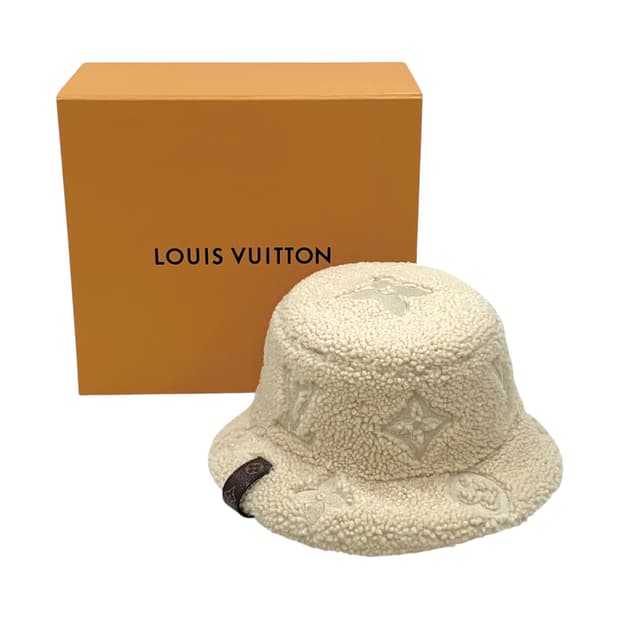 루이비통 LV 모노그램 컬리 시어링 버킷 햇