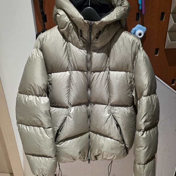 골드윈 퀀텀 다운 파카 베이지 색상입니다 