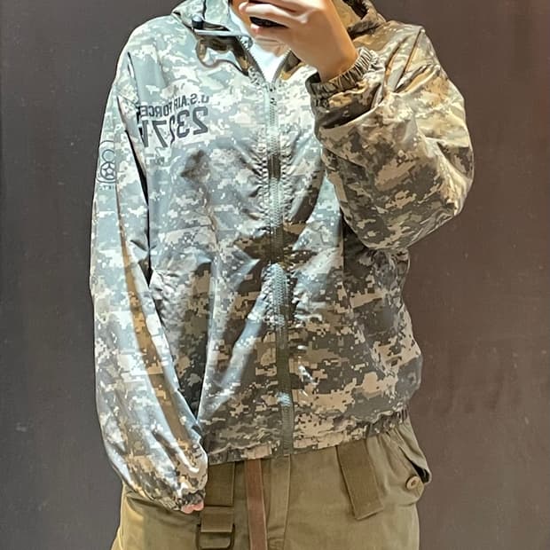 M 프로퍼 미군 카모 나일론 후드집업