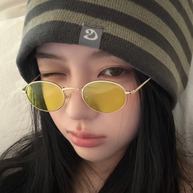 빈티지 옐로 렌즈 선글라스 / Vintage Sunglasses
