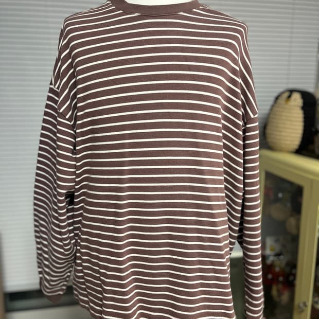 EVCON 에비콘 스트라이프 나그랑 오버핏 롱슬리브 3