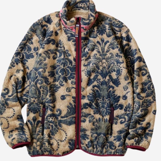 캐피탈 다마스크 마리아 플리스 집 블루종 베이지 5