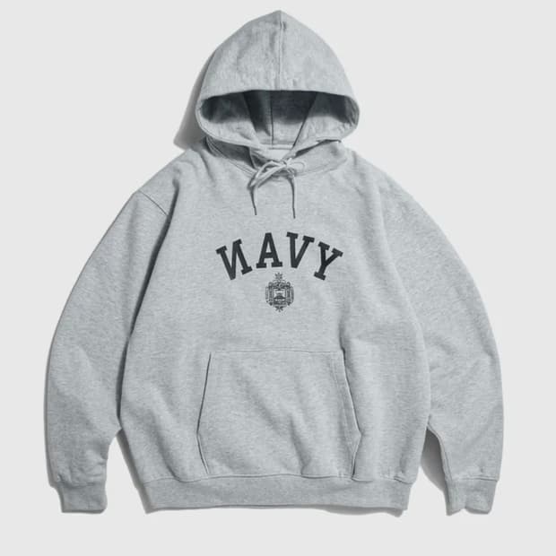 L ) 에스피오나지 NAVAL 아카데미 헤비웨이트 후드티
