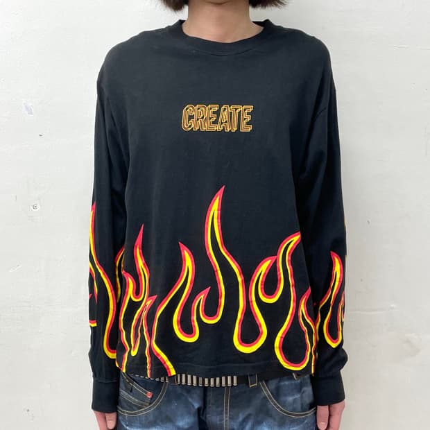 Flame Black Long Sleeve
