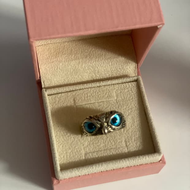 빈티지 부엉이 눈 반지