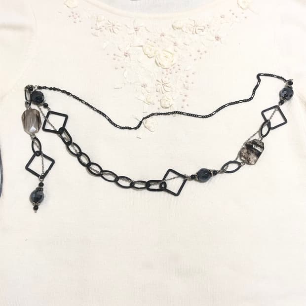 빈티지 체인벨트 긱시크 와투케 오리엔탈 아카이브 롱목걸이