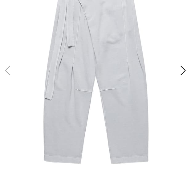 SYMM Draped Wrap Sweatpants (Light Grey)