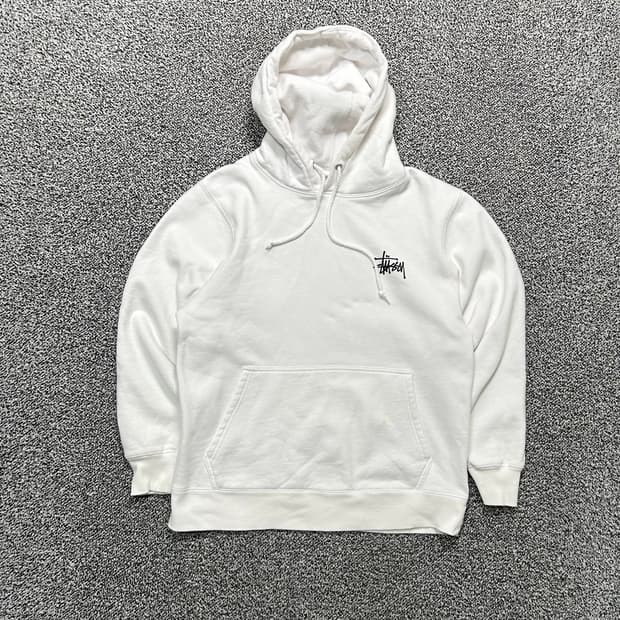 스투시(Stussy)베이직 화이트 후드티