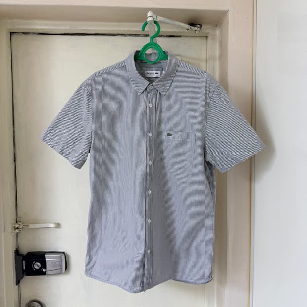 라코스테 스트라이프 반팔 셔츠