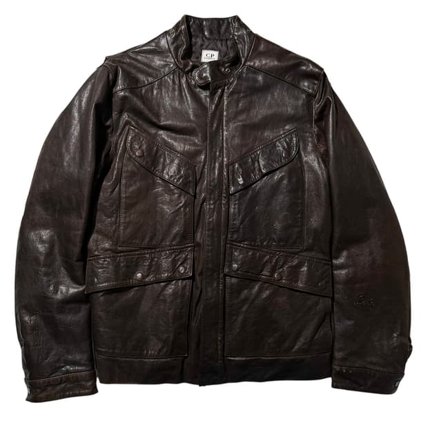 CP컴퍼니 램스킨 레더 싱글 자켓