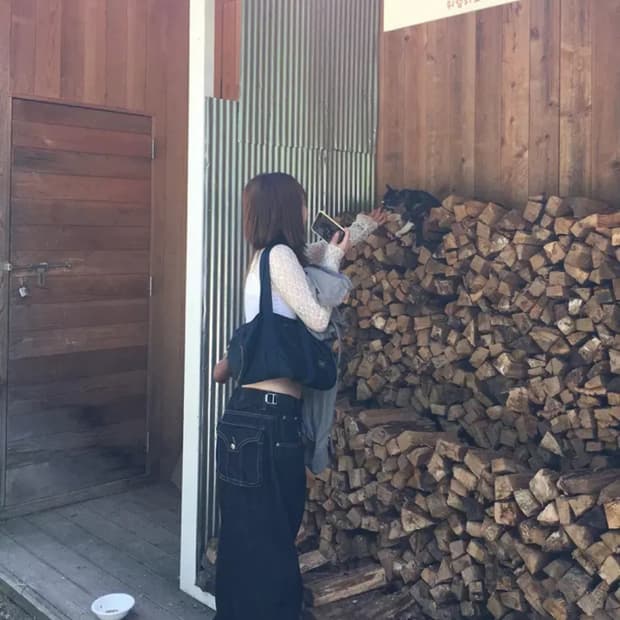 아워캐비넷 woody denim pants 