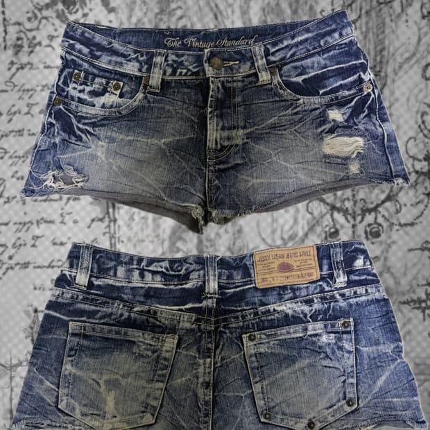 y2k lowrise denim short pants