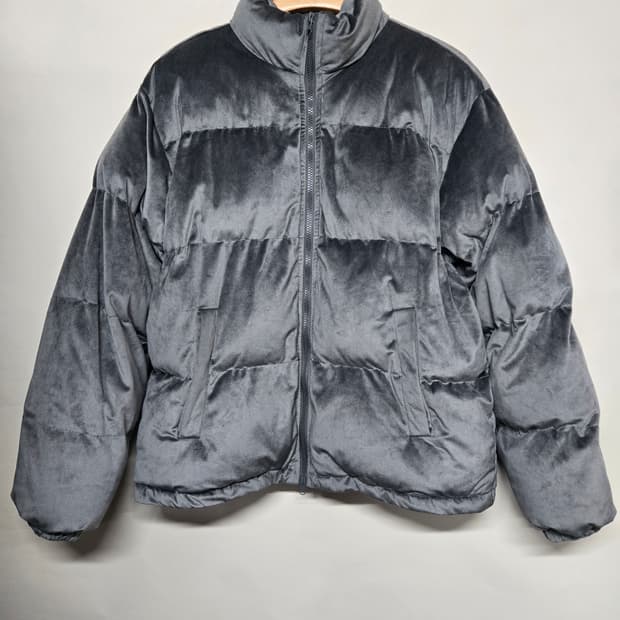 DAVID CHEN 데이비드 첸 벨벳 패딩 회색