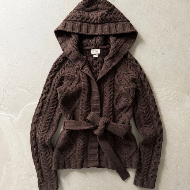 Polo Jeans Lambswool Cable Knit Cardigan