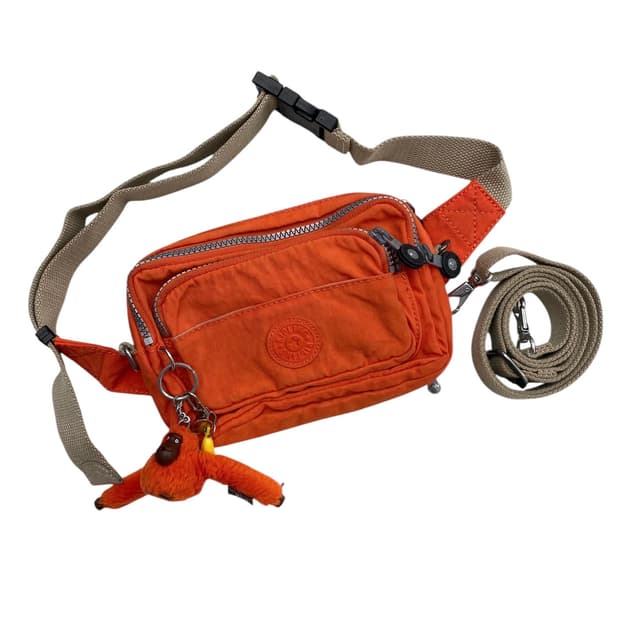 키플링 오렌지색 힙색 + 크로스백