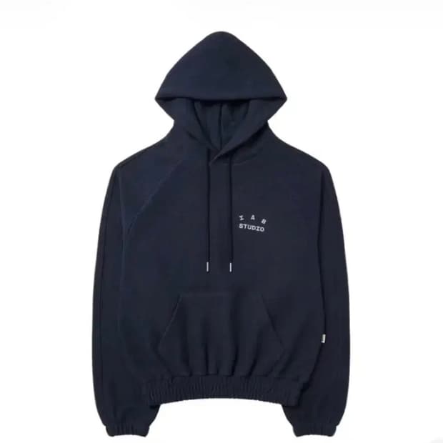 [L]아이앱스튜디오 헤링본 후드티 네이비
