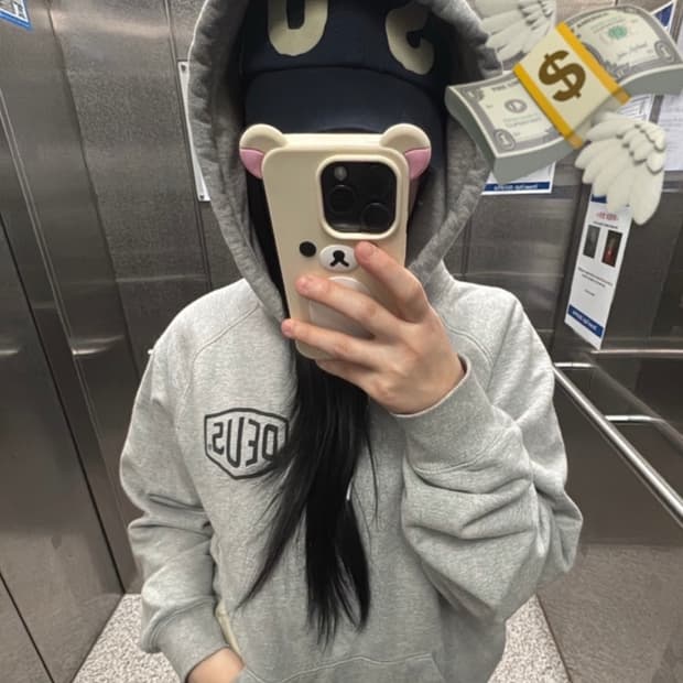 새상품) 데우스 엑스 마키나 서울 후드티 m 그레이