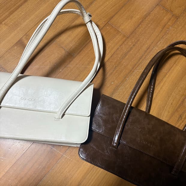 고세 어반스퀘어 숄더백 아이보리 브라운 일괄