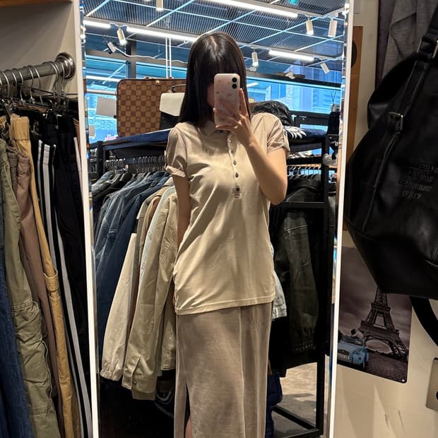 버버리 브릿 여성 반팔 PK티 M