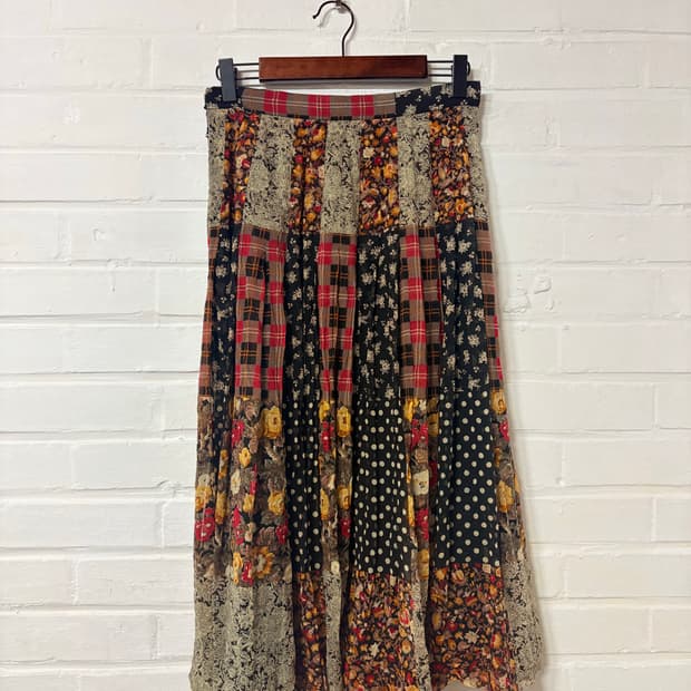 jpn vintage patchwork skirt