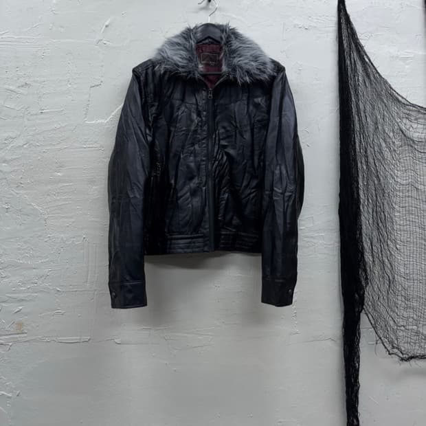 fur leather jacket