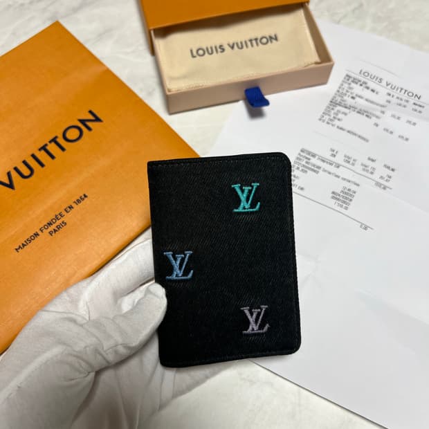 루이비통 포켓 LV 블라손 데님 오거나이저 지갑 M14148