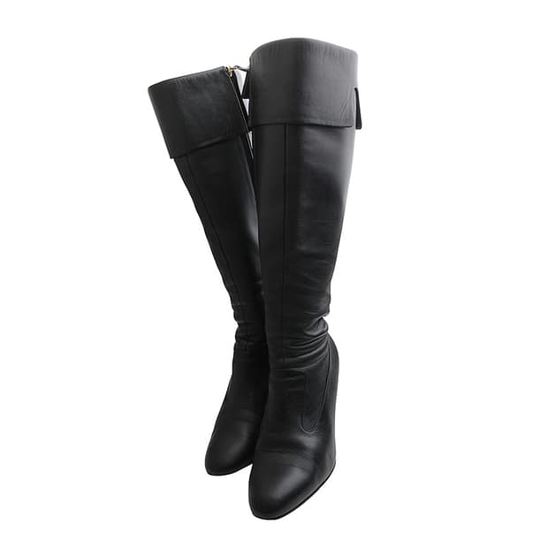 샤넬 블랙 롱부츠 36 C