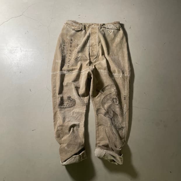 KZ ATELIER Hand Painted Work Pants