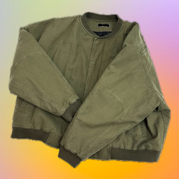 [OS] 논노드 서퍼 다이 서지 봄버 자켓 카키