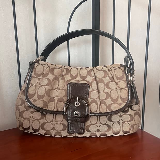 90s coach soho 코치 시그니처 소호 브라운 숄더백 핸드백