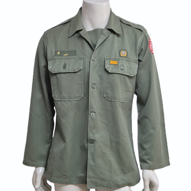 육군 구형 50사단 상병 민무늬 전투복 상의 자켓 (L)