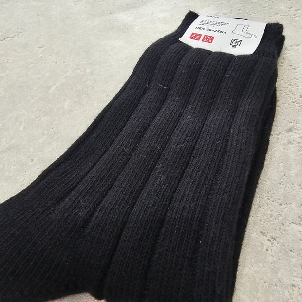 JPN 유니클로 블랙 골지 양말