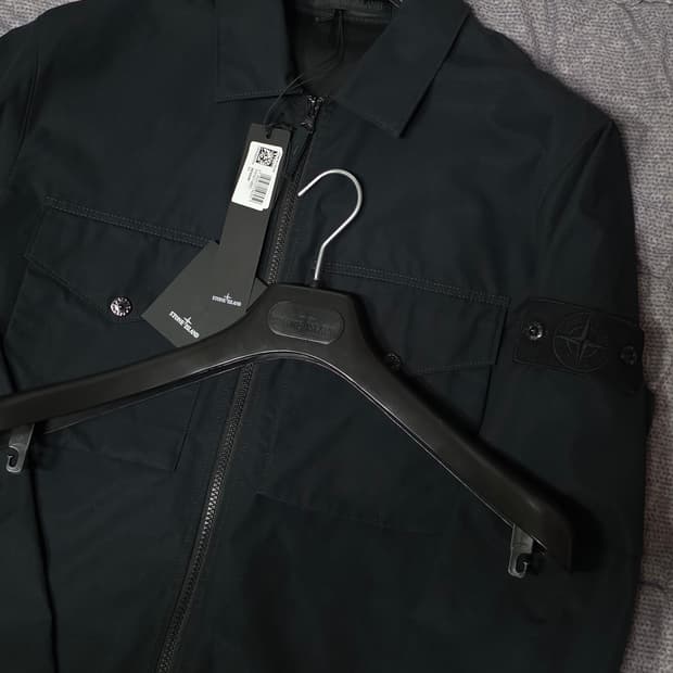 스톤아일랜드 고스트피스 오버셔츠 블랙 L