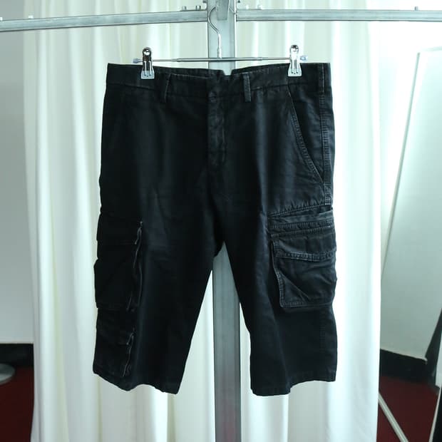 2000s 닐바렛 블랙 카고 쇼츠