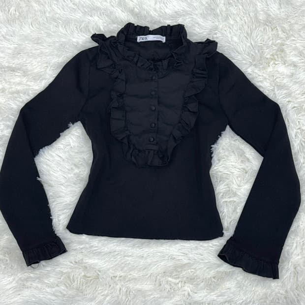 자라 블랙 블라우스