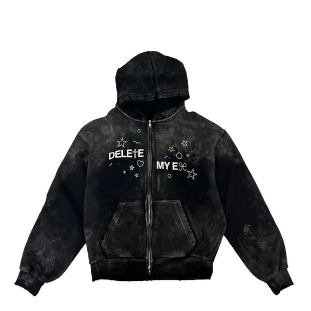 GRAILZ DELETED MY EX ZIP HOODIE [BLACK]