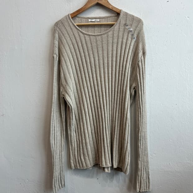 ZARA 자라 립 린넨 루즈핏 롱슬리브 미사용품 XL