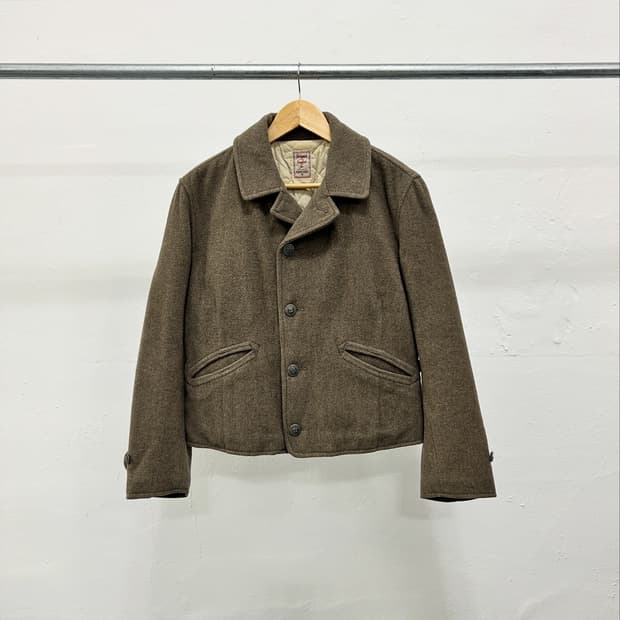 45rpm 베이지 울 숏 코트