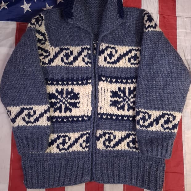 특A급 빈티지 코위찬 TYPE 헤비울 노르딕 가디건