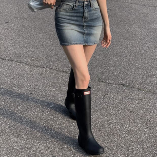 모디무드 포켓데님 미니 스커트 s