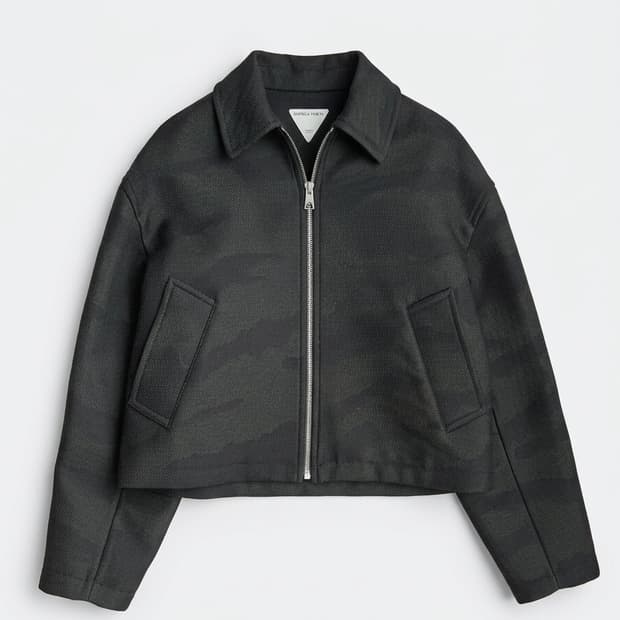 보테가 베네타 자카드 울집업블루종(50) 시착3회