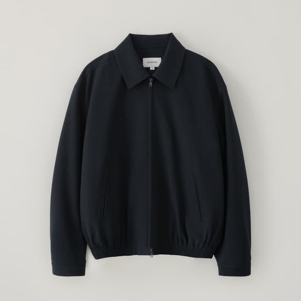 (3) 블랭크룸 니트 블루종 네이비