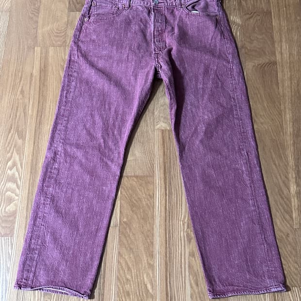 리바이스 501 버건디