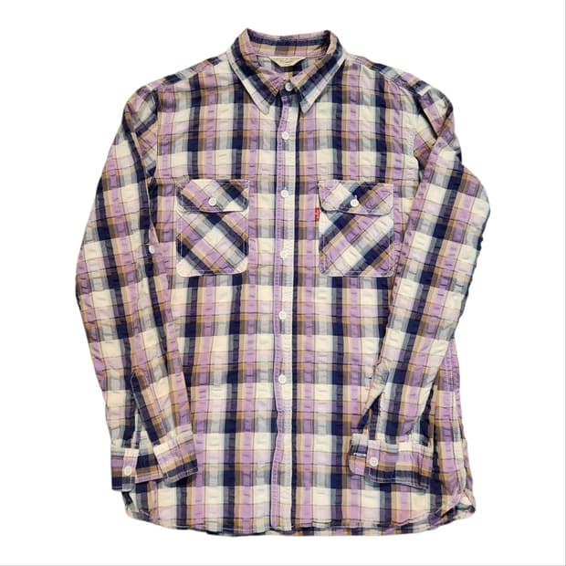 리바이스 레드탭 체크 긴팔 셔츠 남방 (L)