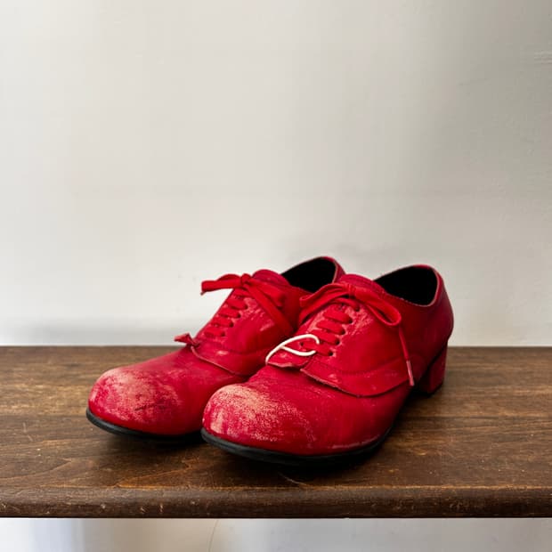 Aged Red Derby Shoes