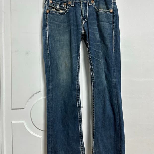 트루릴리전 스티치 데님 팬츠